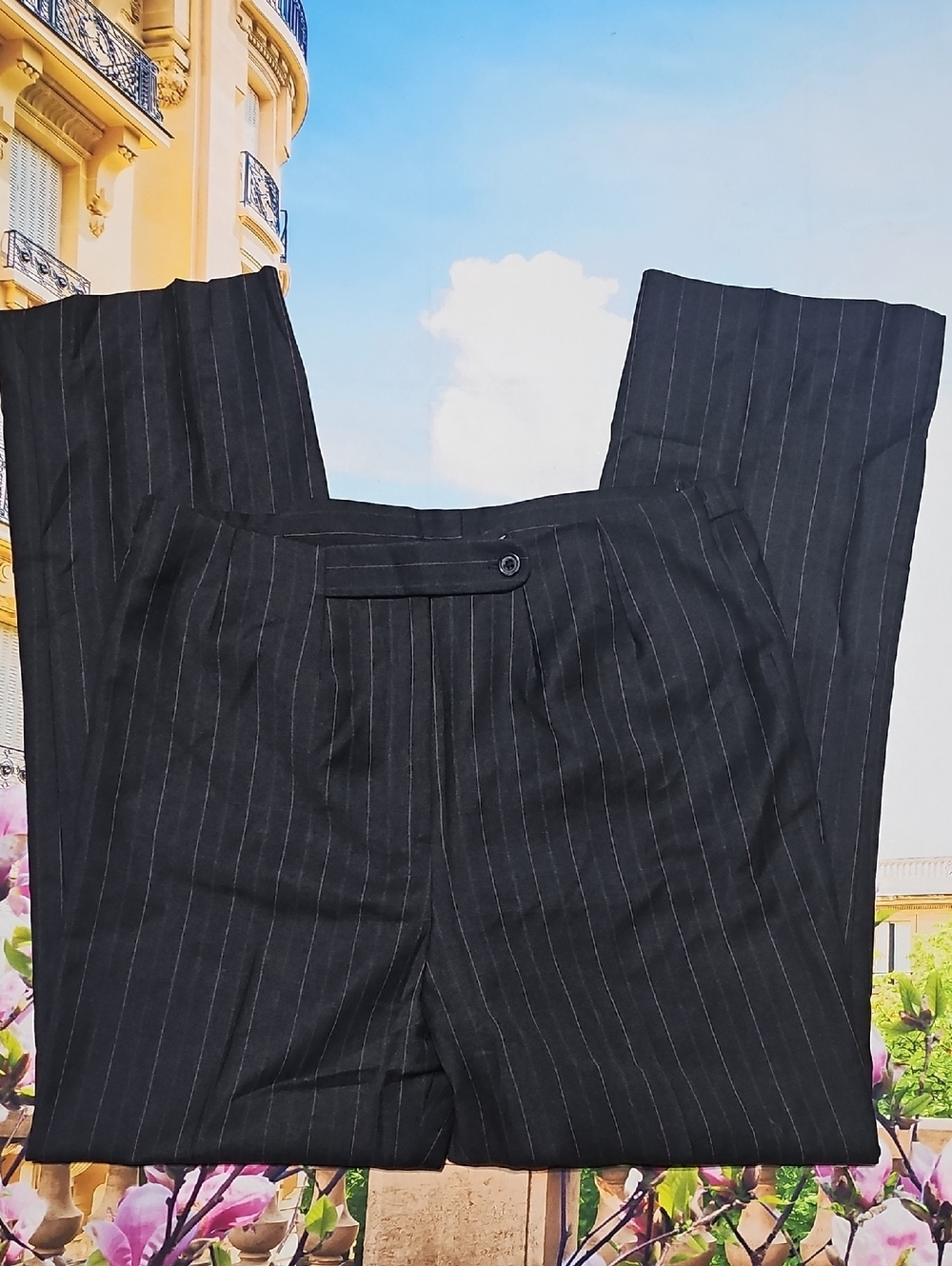 Gallant‎ New York Striped Wool High Waist Trousers Pants Size 8